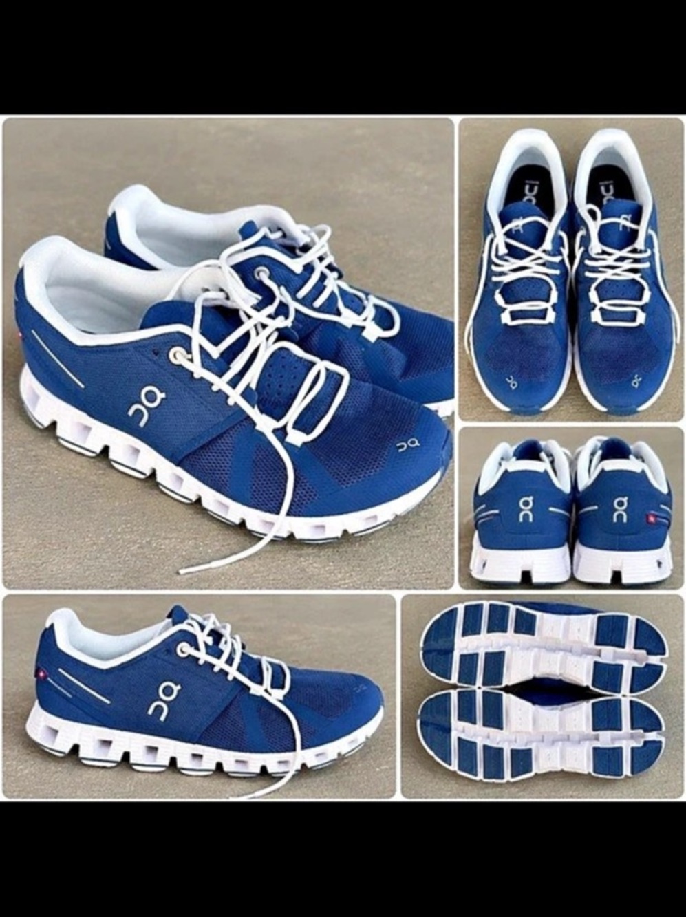 On Cloud Blue & White Athletic Shoes
